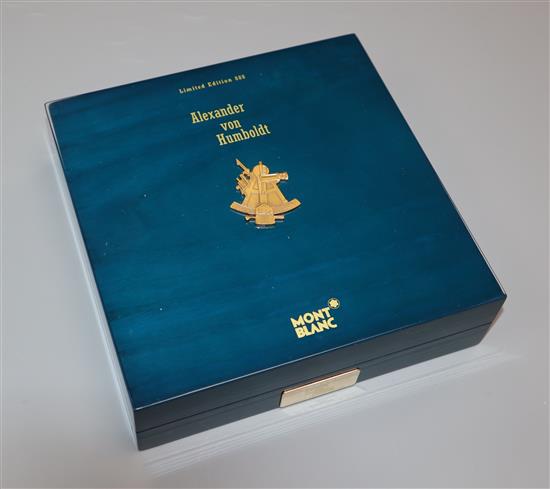 A Mont Blanc Alexander Von Humboldt limited edition box and outer packaging (67 of 888), pen not included